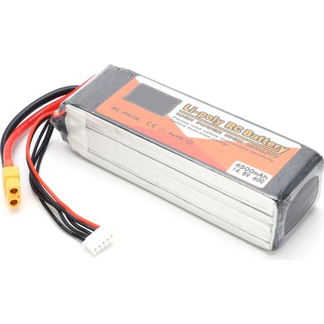 14.8V 4500mAh 4S 60C Batterie LiPo XT60 pour Voiture Bateau Hélicoptère Drone RC (1/5)