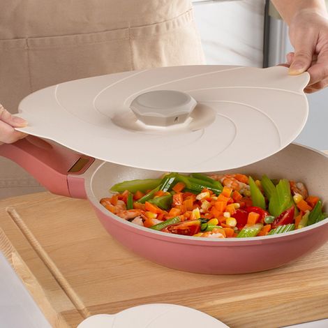 Couvercle en silicone réutilisable et résistant pour bols, récipients multifonctionnels, assiettes et casseroles (1/5)
