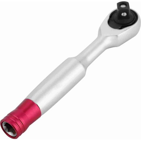 Jeu de clés à cliquet 1/4" Mini - Acier CR-V Chromé - 72 Dents, Rotation 5° - Kit Réparation Vélo Auto 100mm (1/4)
