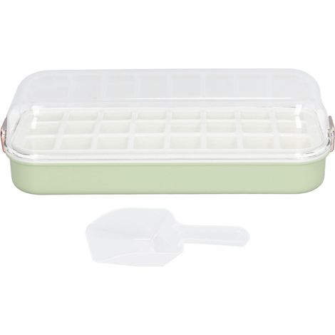 Eiswürfelform mit 24 Fächern aus lebensmittelechtem Silikon, leicht zu entformen, grüne Gefrierform