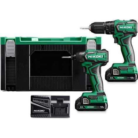 HIKOKI 18V Set Bohrmaschine DS18DD + Schrauber WH18DD + 2 Batterien 5Ah - KC18DDWAZ (1/6)