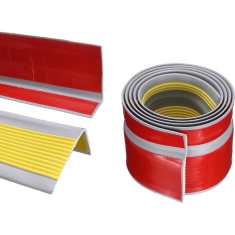 Protecteur de Bord D'Escalier, Nez D'Escalier Antidérapant, Bandes de Garniture Auto-Adhésives pour Escaliers Intérieurs et Extérieurs, Maison, Bureau, Jaune (4Ft) (1/5)