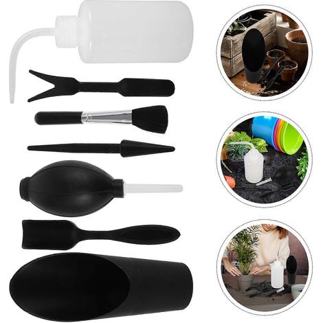 Ensemble d'outils de jardinage pour l'entretien des plantes succulentes, en plastique compatible avec un usage quotidien (1 ensemble). (1/4)
