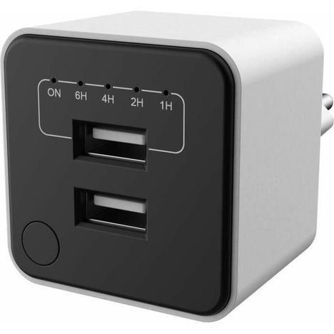Doppio caricabatterie USB - GAO - Timer regolabile, spegnimento automatico