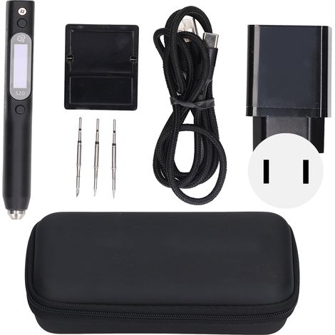 Fer à souder électrique numérique 20W, 50-500°C, écran OLED 0,91 pouce, station de soudage portable, prise US 110-220V, outil de bricolage pour réparation électronique et précision (1/5)