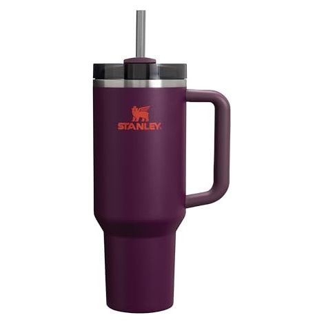 Stanley – Quencher H2.0 FlowState 1,2-l-Wasserflasche – Recycelter Edelstahl – Pflaumenfarbe – Ergonomischer Griff, kompatibel mit Getränkehaltern (1/5)