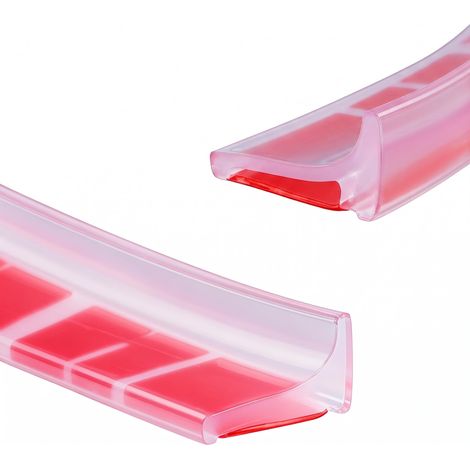 Seuil de Douche en Silicone, Joint Étanche Pliable de 200CM, Compatible avec Paroi de Douche en Verre, Bande Imperméable pour Salle de Bain (Transparent) (1/5)