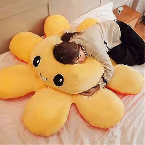 Peluche pieuvre réversible, grand coussin-oreiller en peluche pieuvre (1/5)