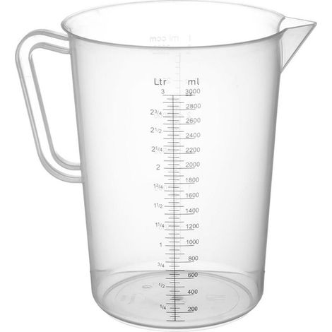 Messbecher aus Polypropylen mit Skala 3 l - Hendi 567401