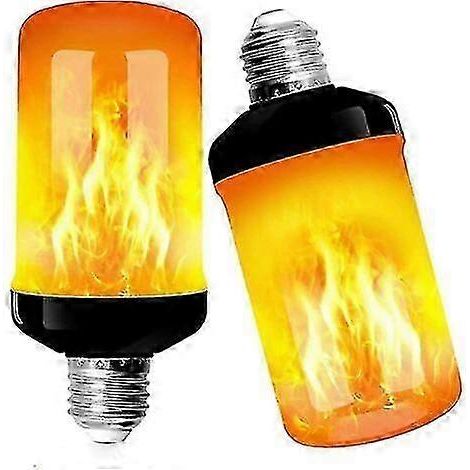 Ampoules décoratives à effet flamme, culot E27, LED, 4 modes d'éclairage, pour intérieur et extérieur. (1/4)