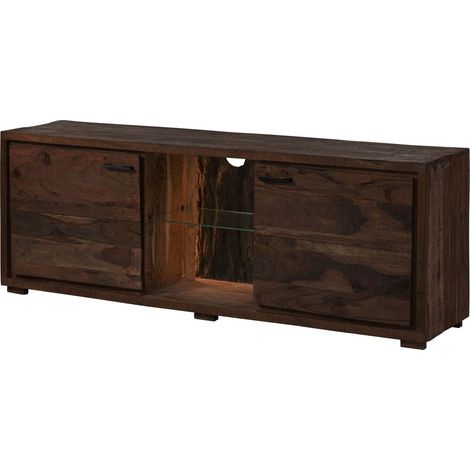 TV-Board Akazie 175x40x63 dunkelbraun lackiert BARK 211