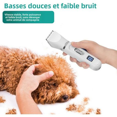 Rasoir électrique 4 en 1 pour animaux de compagnie, polissoir à ongles, rasage, affichage numérique, étanche (1/5)