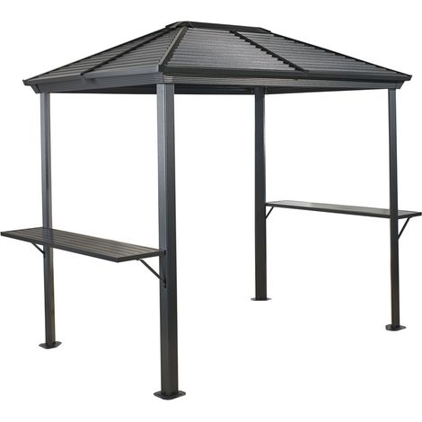 Sojag Ventura 58 Aluminium Grillpavillon mit Seitenablagen 2x3 m