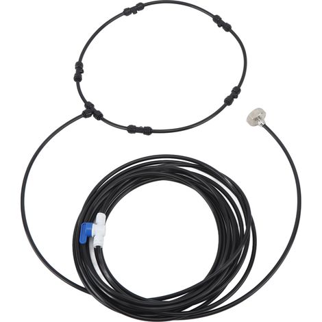 Set mit 7,9 m langem Nebelventilator, 3/4-Zoll-Adapter, Nebelring, Nebelrohr, Kühlsystem und EU-Sprinklerkopf (1/5)