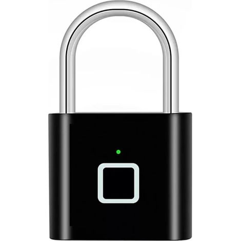 Cadenas à empreinte digitale rechargeable - Étanche IP67, idéal pour la salle de sport et les voyages (1/4)