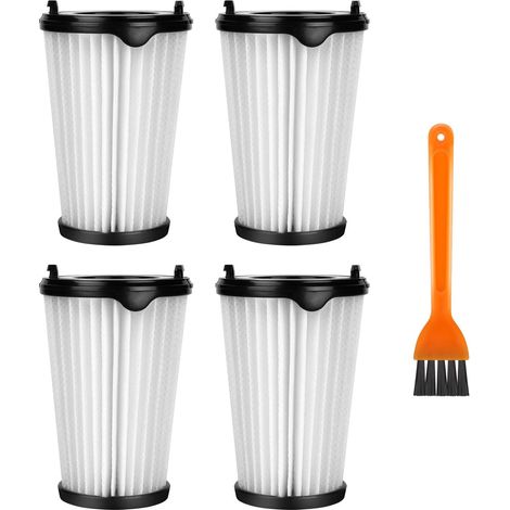 Lot de 4 Filtres pour Aspirateur Ergorapido AEG CX7 CX7-2 pour tous les modèles,Filtre Hepa pour Electrolux AEG CX7-2 AEF 150,Filtre de Remplacement et 1 Brosses de Nettoyage (1/4)