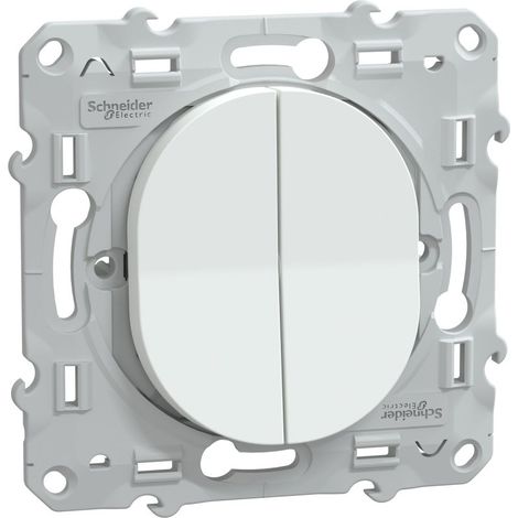 Schneider Electric Ovalis Doppelkollektor weiß 10A (1/3)