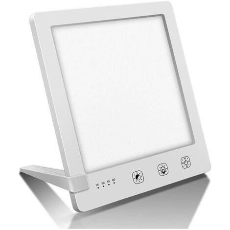Lichttherapielampe, tragbare Tageslichtlampe mit 2.000 bis 10.000 Lux und 3 einstellbaren Helligkeitsstufen, UV-freiem LED-Spektrum, Touch-Steuerung zur Behandlung von Depressionen und Schlafstörungen