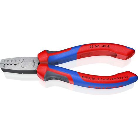 KNIPEX 97 62 145 A Pince à sertir pour embouts de câble avec poignées comfortables 145 mm