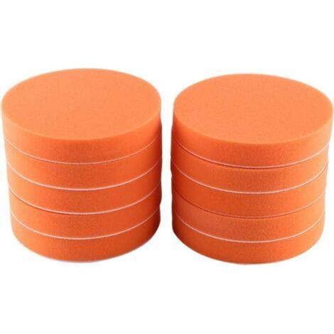 Éponge de Polissage pour Voiture, 10 Pcs/Lot 6 (150Mm) Éponge Polissage Polissage Cirage Pad Kit Outil pour Voiture Polisseur Tampon Orange Tampon de Polissage