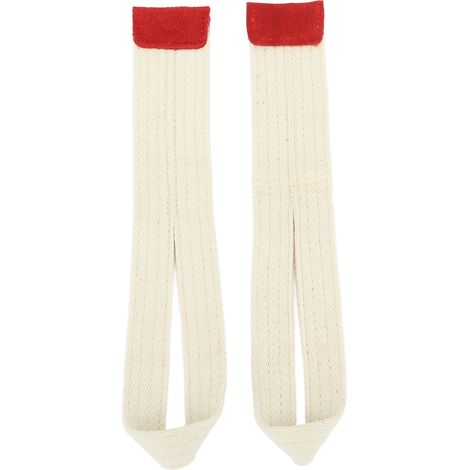 paire de sangles de poignet de musculation en polyester souple antidérapant, blanches (1/5)