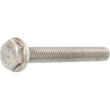 Sechskantschrauben M5x16 Maschinenschrauben mit Flansch EN1665, Edelstahl A2 - 200 Stück