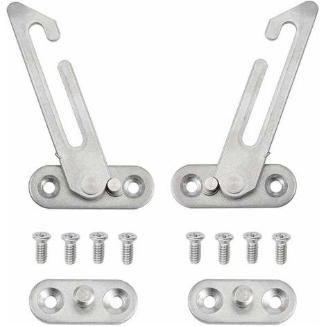 Lot de 2 entrebâilleurs de fenêtre en UPVC - En acier inoxydable 304 - Avec vis - Pour fenêtre à gauche et à droite