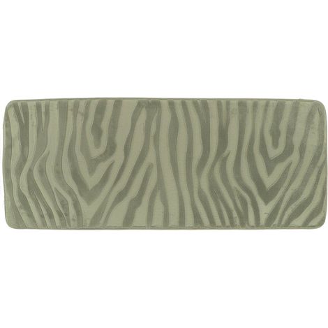 Memory-foam-teppich aus mikrofaser mit zebra-muster, 45 x 120 cm – salbeigrün - Tendance (1/3)