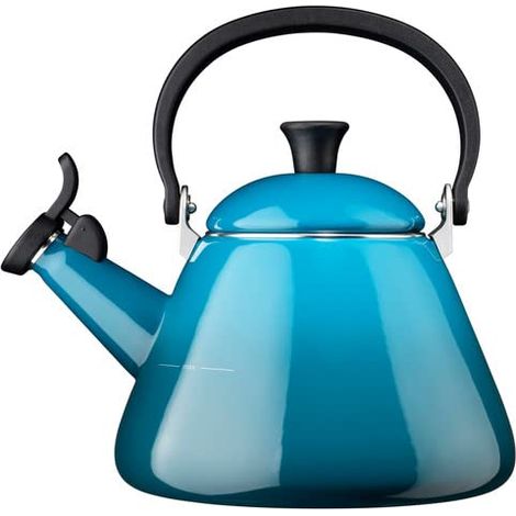 Bouilloire Pour Cuisinière avec Sifflement, Acier Émaillé, 1,6 L, Deep Teal, 40101026420000