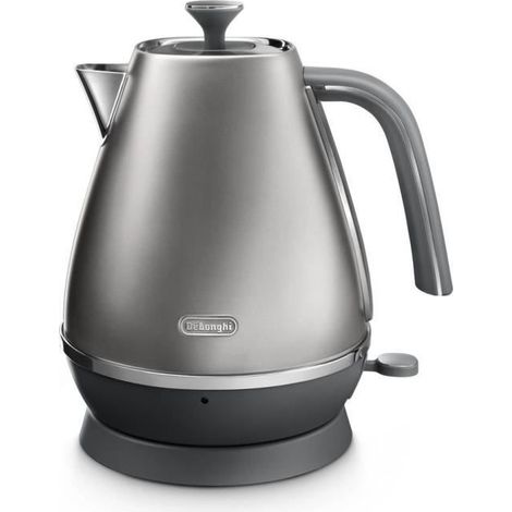 Wasserkocher - DELONGHI - KBI2001.S - 2000 W - 1,7 L - Mattes Metall / Chromdetails