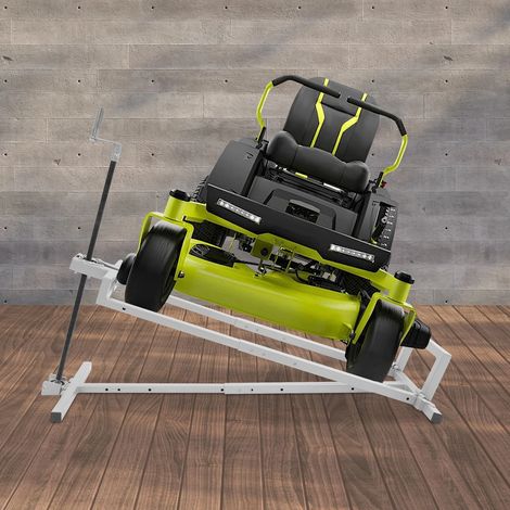 Rasenmäher-Hubjack bis zu 29 Zoll mit verstellbarem Rasenhaufer mit Kurbelgriff für Wartung und Reparatur von Traktoren und Rasenmähern (1/5)