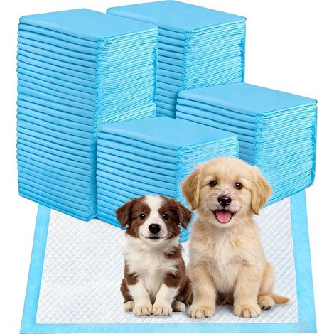 100 Pièces Alèses d'apprentissage pour Chiot, 33x45cm Tapis Absorbant Chien, avec 5 Couches de Conception Etanche, Capable D'absorber Rapidement l'humidité pour Prévenir Les Fuites (1/4)