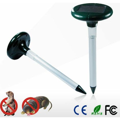 VURAHOME - 4pcs Répulsif solaire ultrasonique pour Taupe, répulsif solaire, répulsif ultrasonique, serpent, étanche, Anti Taupe, rat, souris, serpent (1/4)