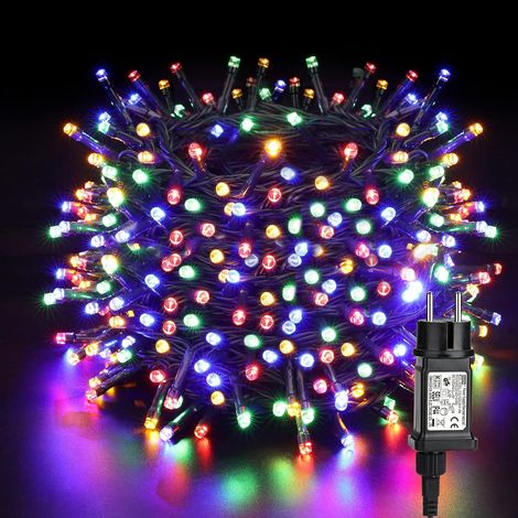 Noël Guirlande Lumineuse Intérieur, 50M 500 LED Multicolore Lumière de Noël Extérieur Électrique 8 Modes Etanche Guirlande Décorative pour Sapin de Noël Chambre Jardin Festival Halloween (1/5)