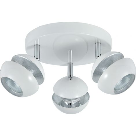 AKUNADECOR Beethoven plafoniera De 3 faretti per bagno bianco/argento (1/3)