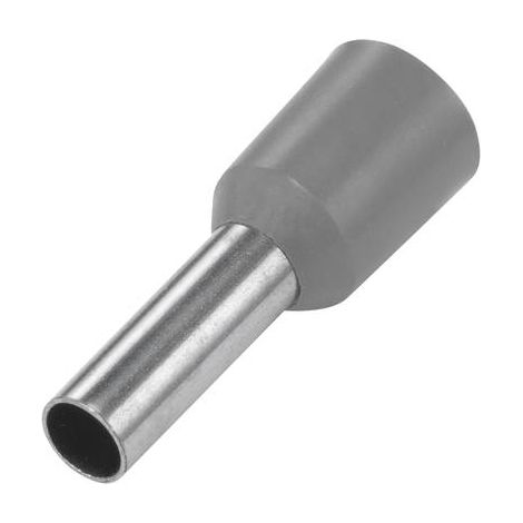 Embout simple d'extrémité de câble TRU COMPONENTS E40-09GY 4 mm² x 9 mm partiellement isolé gris 100 (1/2)