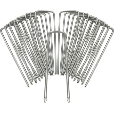 Lot de 500 Piquets de fixation sardines pour tente piquet ancrage sol jardin