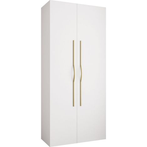 Armario Hartford 562, Blanco, 246x110x42cm, Puertas de armario: Con bisagras, Número de estantes: 0