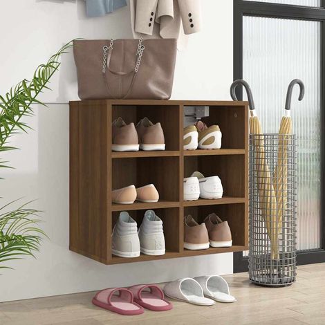 vidaXL Shoe Cabinet Brown Oak 52.5x30x50 cm (1/5)
