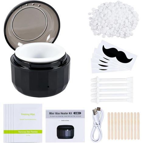 Kit d'Épilation à la Cire pour le Nez avec Mini Chauffe-Cire USB – Kit de Cire Nasale de 50g pour Hommes (1/5)