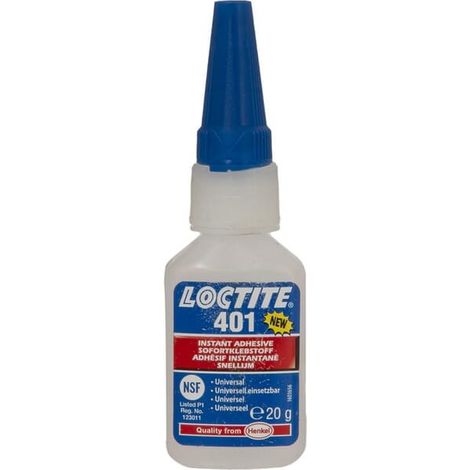 Super Glue Loctite Liquide Transparent, Bouteille, 20 g, Loctite 401