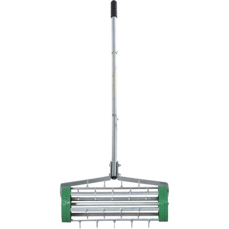 Aireador de césped de rodillo, ancho 43,5 cm, púas de 3,5 cm, mango ajustable (1/5)