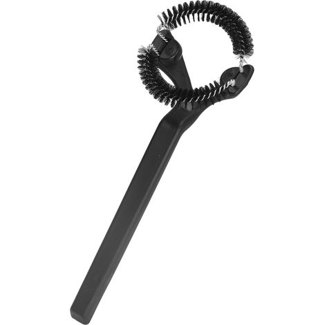Reinigungsbürste für Kaffeemaschinen, abnehmbare, runde, abgewinkelte Bürste, kurzer Griff, Reinigungswerkzeug für die Brühgruppe, 58 mm, 21 x 7,8 cm (1/5)