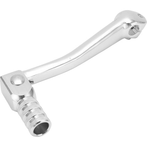 Motorrad-Kickstarterhebel, CNC-gefrästes Aluminium-Kickstarterpedal, universelles Motorradzubehör, silberfarben (1/5)
