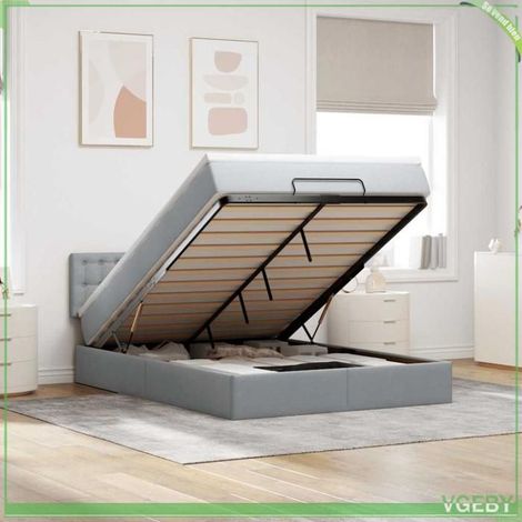 Lit ottoman - 3311622 - 140x190 cm - Matelas 20 cm à ressorts ensachés - Rangement coffre hydraulique (1/5)