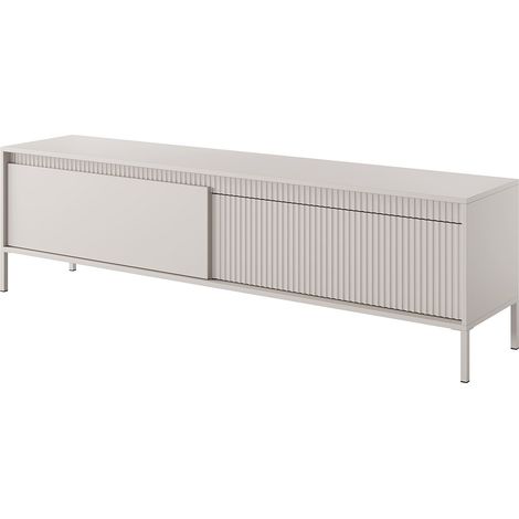 Mobile TV con 2 ante in MDF Beige - NURSEMA