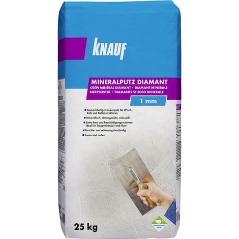Knauf Mineralputz Diamant 25 kg 1,0 mm Körnung reinweiß Putze (1/2)