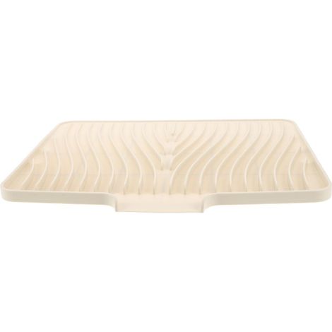 Tapis de Séchage Vaisselle en Silicone Blanc Stabilité Fiable et Installation Facile, Dimensions 40x33 Cm, pour Plan de Travail Cuisine (1/5)