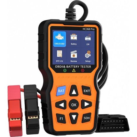OBD2 Diagnostic Tool - Battery Tester Function - Compatible With All OBDII Vehicles After 2003 - 13 Languages - 90 cm Cable - 1 Unit