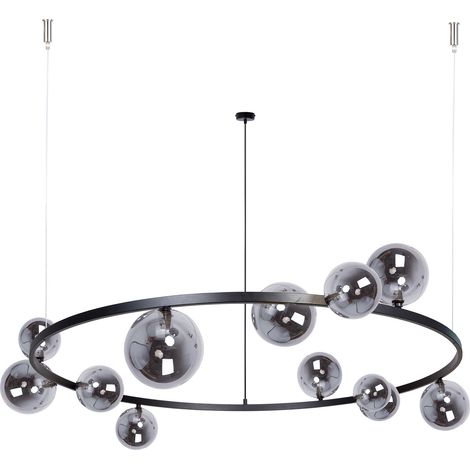 Suspension anneau noire, boules fumées 12xG9 Bolero (1/3)